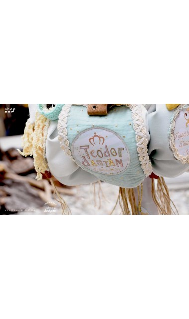Lumanare de botez handmade cu jucarie de plus leut haios, Leul junglei 17
